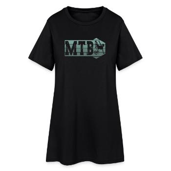 Mountain Bike Retro Vintage MTB Bike Bike Bicycle - Women’s T-Shirt Dress - black - Front