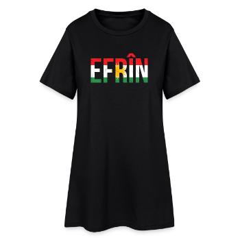 Kurdistan Kurden Friedenssymbol mit Nationalflagge - Frauen T-Shirt-Kleid - Schwarz - Vorne