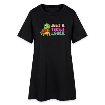 Adorable Turtle Lover Illustration - Robe T-shirt Femme - noir - Devant