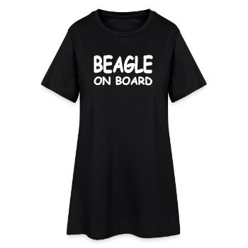 Beagle - Robe T-shirt Femme - noir - Devant