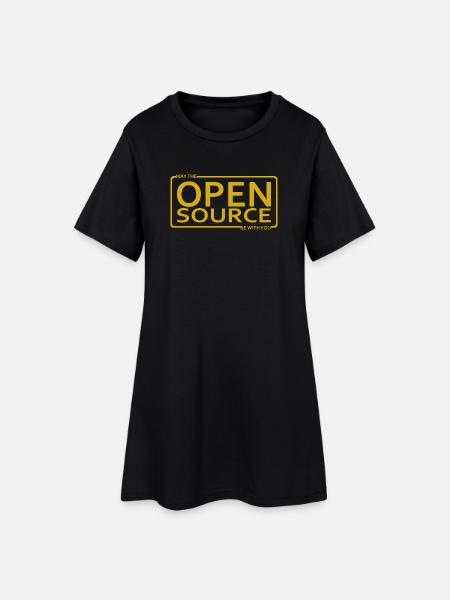 Que l’Open Source soit avec vous - Robe T-shirt Femme - noir