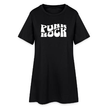 Typographie Punk Rock Bold - Robe T-shirt Femme - noir - Devant