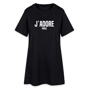 J’Adore Paris - J’aime Paris - France - Frankreich - Robe T-shirt Femme - noir - Devant