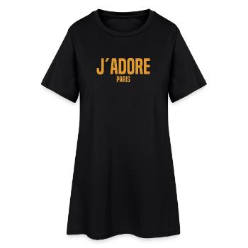 J’Adore Paris - J’aime Paris - France - Frankreich - Robe T-shirt Femme - noir - Devant