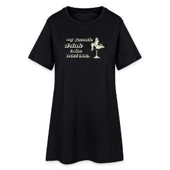 Ma boisson préférée est la suivante rétro - Robe T-shirt Femme - noir - Devant
