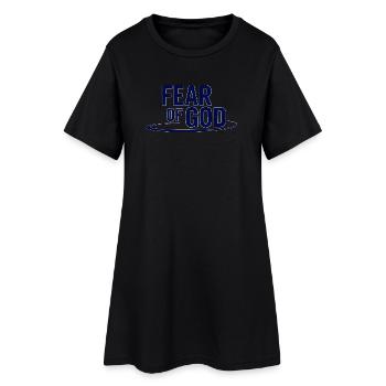 Peur du Typographe en gras y Emblème - Robe T-shirt Femme - noir - Devant