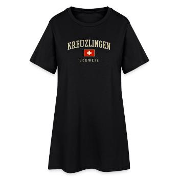 Kreuzlingen Switzerland Emblem - Women’s T-Shirt Dress - black - Front