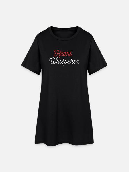 Heart Whisperer Valentines Day - Frauen T-Shirt-Kleid - Schwarz