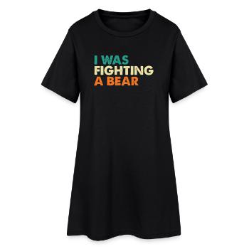Ich kämpfte gegen eine Genesung nach einer Bärenoperation - Frauen T-Shirt-Kleid - Schwarz - Vorne