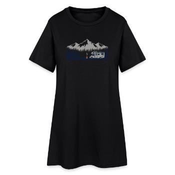 Chemise de camping pour camping-car - Robe T-shirt Femme - noir - Devant