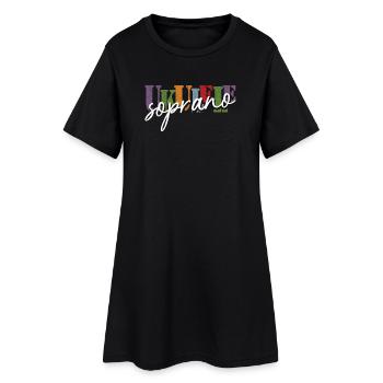Ukulélé soprano - Robe T-shirt Femme - noir - Devant