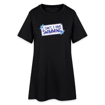 Je ne peux pas, j’ai une excuse de nageur drôle - Robe T-shirt Femme - noir - Devant