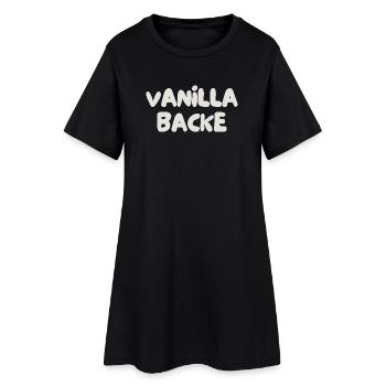 Joue vanille - Robe T-shirt Femme - noir - Devant
