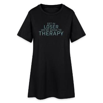 Entre, perdant, on va à la thérapie Logo de la thérapie - Robe T-shirt Femme - noir - Devant
