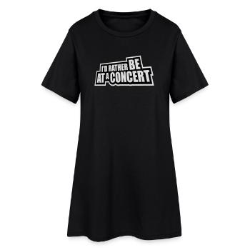 Je préférerais être à un concert Lustig Musik Konzert - Robe T-shirt Femme - noir - Devant