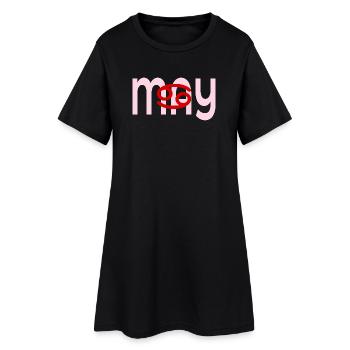 Geburtstag Mai – Sternzeichen Krebs - Frauen T-Shirt-Kleid - Schwarz - Vorne