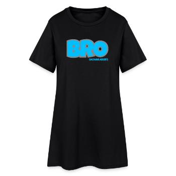 BRO. DAS WAR ABSEITS - Frauen T-Shirt-Kleid - Schwarz - Vorne