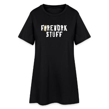 Texte des feux d’artifice - Robe T-shirt Femme - noir - Devant