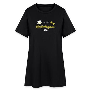 Team Bräutigam - Frauen T-Shirt-Kleid - Schwarz - Vorne