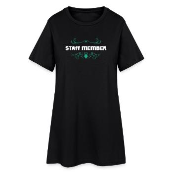 Staff Member Ornament Badge - Women’s T-Shirt Dress - black - Front