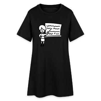 instituteur - Robe T-shirt Femme - noir - Devant