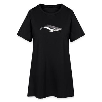 Yubarta - baleine à bosse - baleine à bosse - Robe T-shirt Femme - noir - Devant