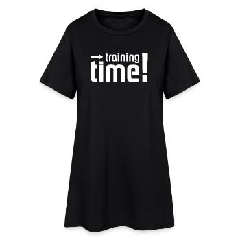 Temps d’entraînement Sport Fitness Musculation Logo icône - Robe T-shirt Femme - noir - Devant