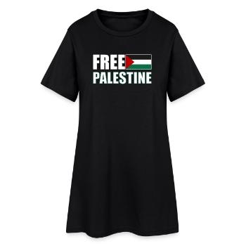 Free Palestine - Robe T-shirt Femme - noir - Devant