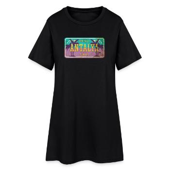 Enseigne vintage Antalya Turkey Beach - Robe T-shirt Femme - noir - Devant