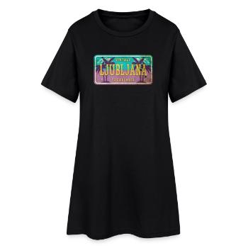 Bouclier vintage Ljubljana Yougoslavie - Robe T-shirt Femme - noir - Devant