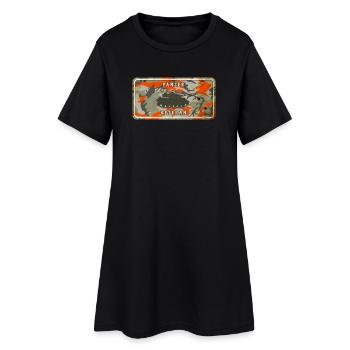 Panzer Veteran Vintage Design - Frauen T-Shirt-Kleid - Schwarz - Vorne