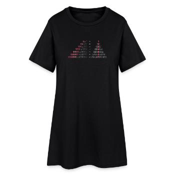 1x1 NUMBERS MATHEMATICS PALINDROME MULTIPLICATION 1^2 - Women’s T-Shirt Dress - black - Front