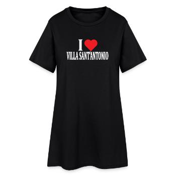 T-Shirt Io amo Villa Sant'Antonio Sardinien - Frauen T-Shirt-Kleid - Schwarz - Vorne