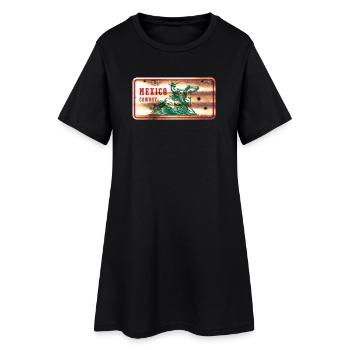 Mexiko Cowboy Schild - Frauen T-Shirt-Kleid - Schwarz - Vorne
