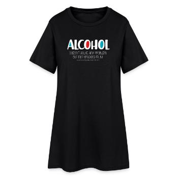 Alcool (foncé) - Robe T-shirt Femme - noir - Devant