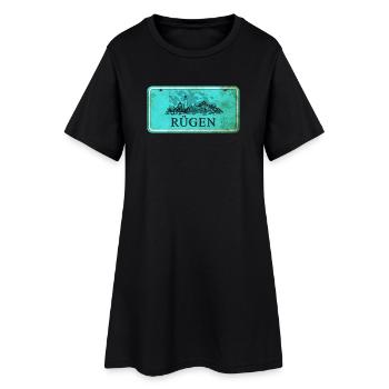 Enseigne vintage Rügen - Robe T-shirt Femme - noir - Devant