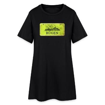 Enseigne vintage Rügen - Robe T-shirt Femme - noir - Devant
