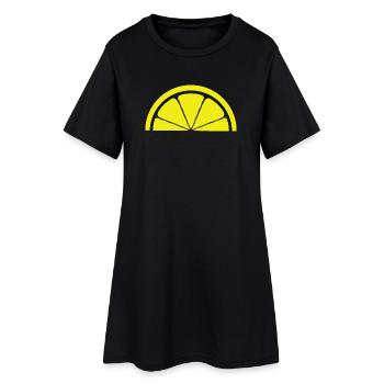 Lemon Design - Women’s T-Shirt Dress - black - Front