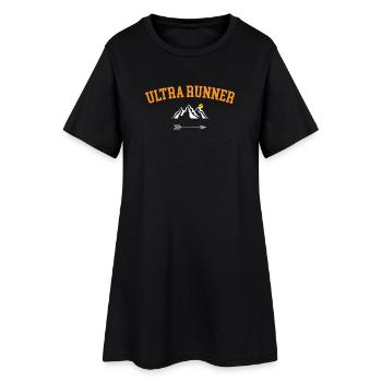 Ultra Runner - Frauen T-Shirt-Kleid - Schwarz - Vorne