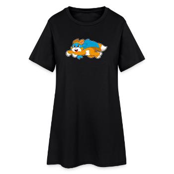 Cape de Super-héros Chat - Robe T-shirt Femme - noir - Devant