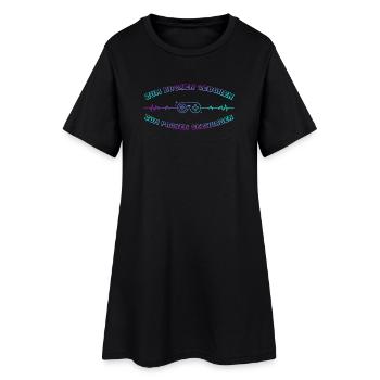 Zocken Geboren Neon Controller - Frauen T-Shirt-Kleid - Schwarz - Vorne
