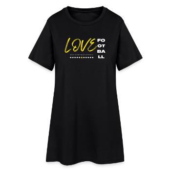 Love football yellow - Robe T-shirt Femme - noir - Devant