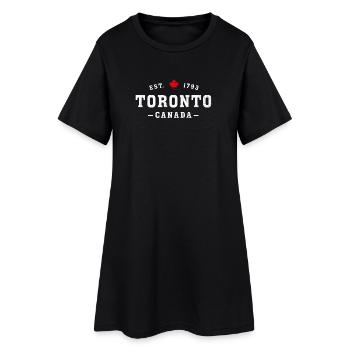 Toronto - Robe T-shirt Femme - noir - Devant