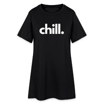 Chemise santé mentale Chill Minimal Relax - Robe T-shirt Femme - noir - Devant