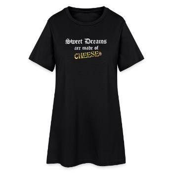 Käseträume Gothic - Frauen T-Shirt-Kleid - Schwarz - Vorne