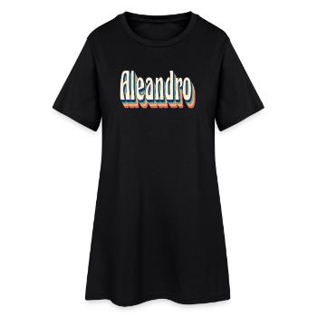 Aleandro t-shirt rétro vintage t-shirt cadeau - Robe T-shirt Femme - noir - Devant