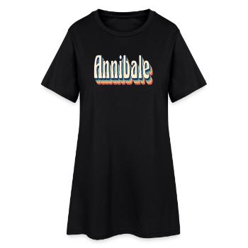 T-shirt vintage rétro Annibale t-shirt - Robe T-shirt Femme - noir - Devant
