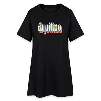 Vintage rétro Aquilino T-Shirt cadeau T-Shirt - Robe T-shirt Femme - noir - Devant