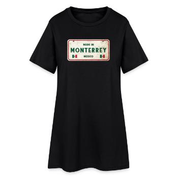 Monterrey Mexico vintage sign design - Women’s T-Shirt Dress - black - Front