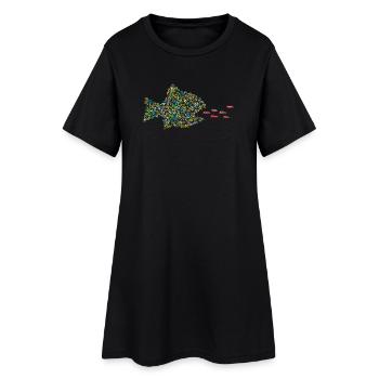 POISSON MANGE-VOITURES - Robe T-shirt Femme - noir - Devant